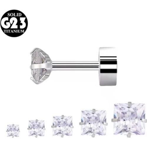 3-8mm Crystal Stud Earrings For Women Girls Stainless Steel Colored Round Rhinestone Earrings Stud Small Earrings Piercing Pin