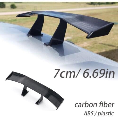 17cm/ 6.69in Mini Lightweight Universals Tuning Rear Car Wing Racing Spoiler Clamp Trunk Cover Mini Spoiler Tail Wing Decoration
