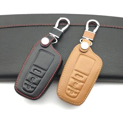 3 buttons leather car remote key case car-covers For Toyota CHR C-HR 2017 Prius Key cases Car wallet protect shell Accessories