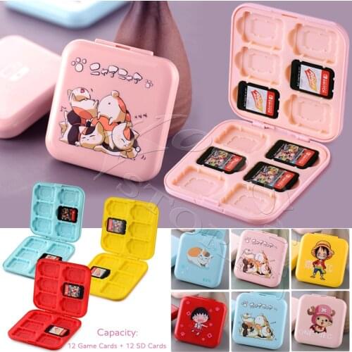 Nintend Switch Accessories Cute Game Card Case Nintendoswitch SD Cards Pink Shell Swtch Storage Box for Nintendo Switch/Lite