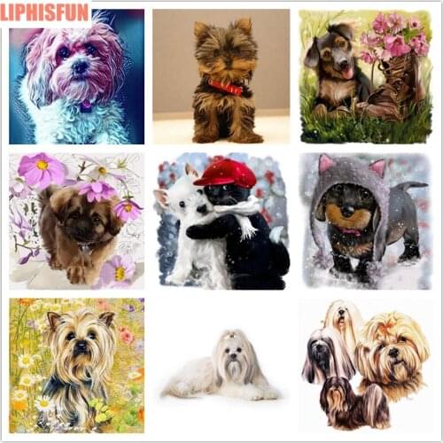 5D DIY Diamond Embroidery Diamond Painting Full Square/Round Resin Cross Stitch Home Decor Yorkshire Terrier Dog