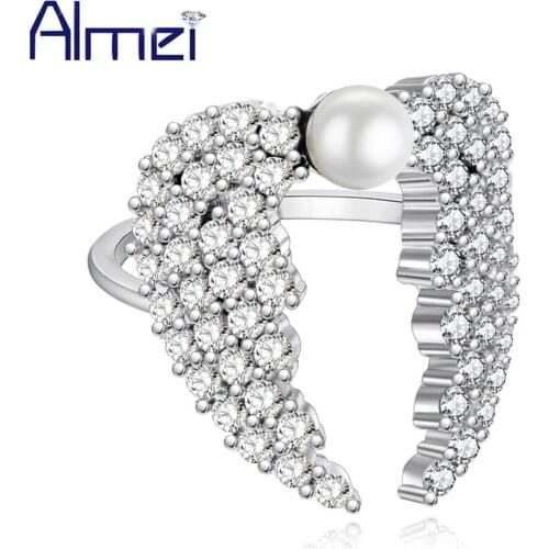 Almei Wedding Rings For Women Wing Jewelry Engagement Ring Female New Year Gifts Fashion Jewellery Decorating Black Friday Y345