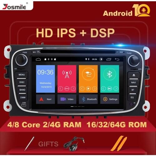 Android 10 2 din AutoRadio Car DVD Player For Ford Focus 2 Ford Mondeo 4 FordC-Max S-Max Kuga Galaxy Transit Connect Navigation
