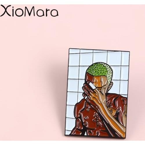 HIP-HOP Rap Singer Badges Brooches Denim Shirt Lapel Pin Punk Cool Jewelry Friends Fans Gifts