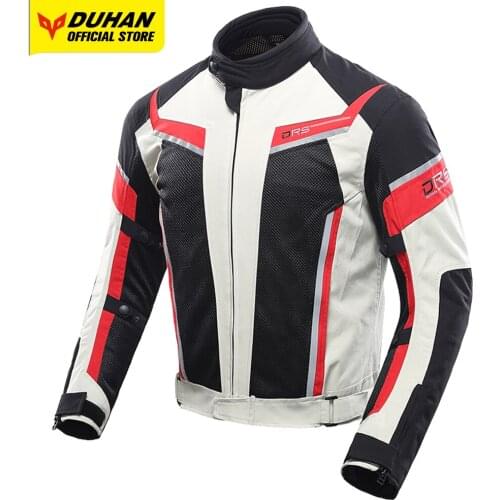 DUHAN Motorcycle Jacket Shockproof Moto Suit Body Protective Armor Motocross Jacket Breathable Reflective Moto Cycling Chaqueta