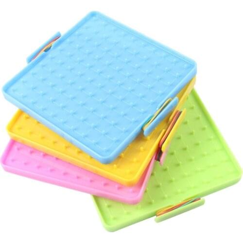 16x16cm Double Sided Geoboard Nails Peg Board Elastic Bands Kids Teaching Aids