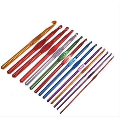 Exporting colorful Crochet sweater needle alumina Crochet 14 piece