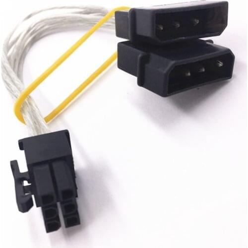 Mosunx ATX IDE Molex Power Dual 4 To 6-Pin PCI Express PCIe Video Card Adapter Cable 18CM Dropshipping