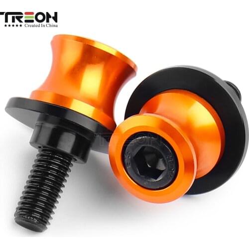 TREON M10 Motorcycle CNC Swingarm Spools Stand Screws Modified Accessories Orange For KTM Duke 125 200 390 790 990 1190 1090
