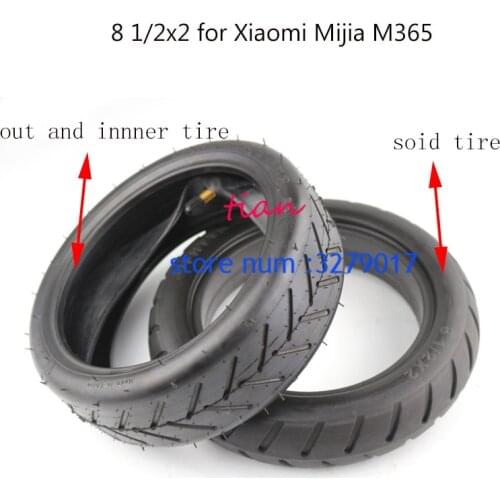 8 1/2X2 Solid Tire Skateboard Tyre Wheels for Xiaomi Mijia M365 Scooter Electric Skate Board Avoid Pneumatic Tyre