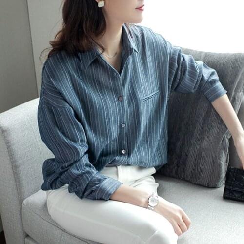 LANJING Womens Denim Shirts