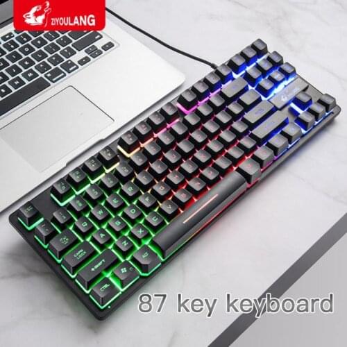 Mechanical Keyboard Wired Gaming Keyboard RGB Mix Backlit 87 104 Anti-ghosting Blue Red Switch LED USB For Game Laptop PC Tablet