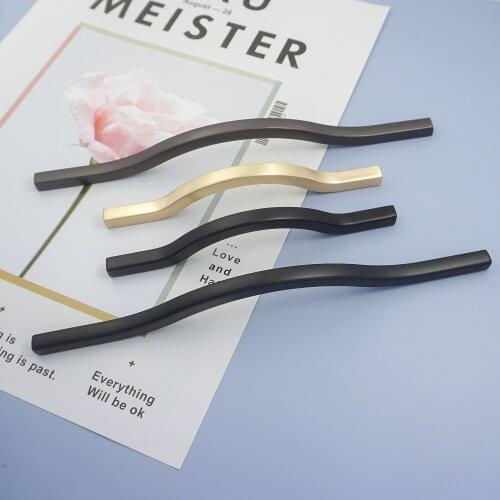 MFYS 3.78'' 5'' 6.3'' 7.56'' Long Furniture Hardware Handle Modern stylish Cabinet Pulls Black Drawer Knobs Kitchen Door Pull