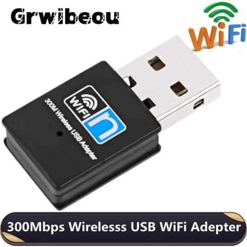 Mini USB 2.0 Wifi Adapter 300Mbps USB Wifi Antenna Wifi Usb Ethernet Wifi Dongle 802.11 N/g/b for Laptop Desktop PC Computer