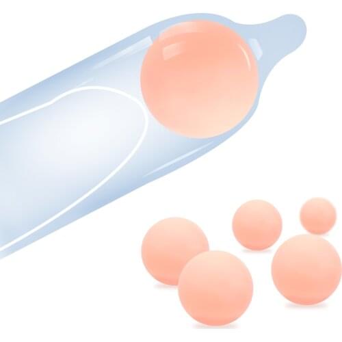 VATINE Penis Enlargement Reusable Ball Soft Head Attachment Sex Toys for Men Normal Condom Intimate Goods Penis Extender Beads