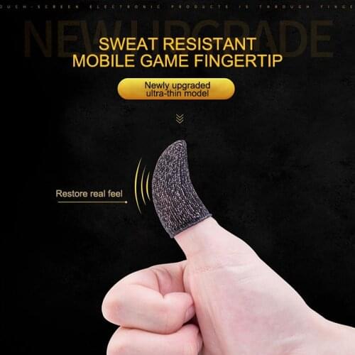 1 Pair L1 R1 Breathable Mobile Game Controller Finger Sleeve Touch Trigger for Fortnite PUBG Mobile Rules of Survival Gatillos