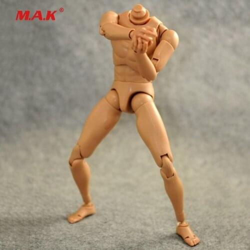 12 inches male narrow shoulder muscular bodies for 1:6 male head sculpts modesl kids toys collections with strong chest muscle