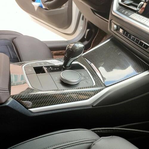 Real Carbon Fiber For BMW G20 G28 3 Series 2019 2020 LHD Car Center Console Decoration Panel Cover Trim Accessories