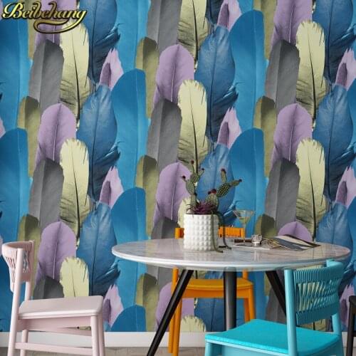 Beibehang papel de parede Southeast Asian style peacock green peacock pure paper bedroom living room sofa background wallpaper