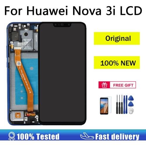 AUMOOK Original Display for Huawei Nova 3i P Smart Plus LCD Display Frame Touch Screen Nova 3i Display LCD Screen Parts