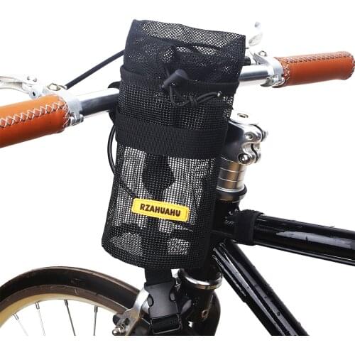 Bike Cup Holder Bicycle Handlebar Mesh Water Bottle Holder Cycling Speaker Tool Storage Bag Pouch Bicycle Accessories