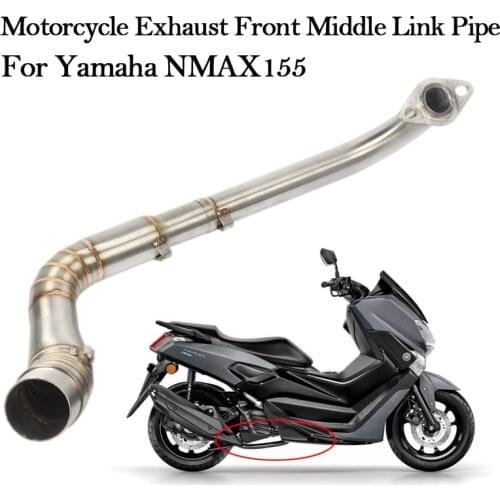 For YAMAHA NMAX155 NMAX 155 Motorcycle Exhaust Modified Escape Tube Muffler Front Connecting Middle Link Pipe Scooter Slip On