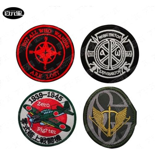 Embroidered Japanese Zero Fighter Patch WWII Military patches special forces army badges tactical patch For hat Jackets