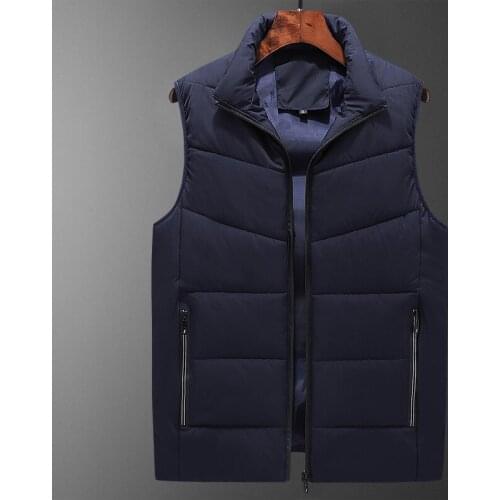 New MenS Vest Autumn And Winter Korean Fashion Warm Waistcoat Casual Large Size 8Xl130Kg Sleeveless Cotton Clothes Gentleman