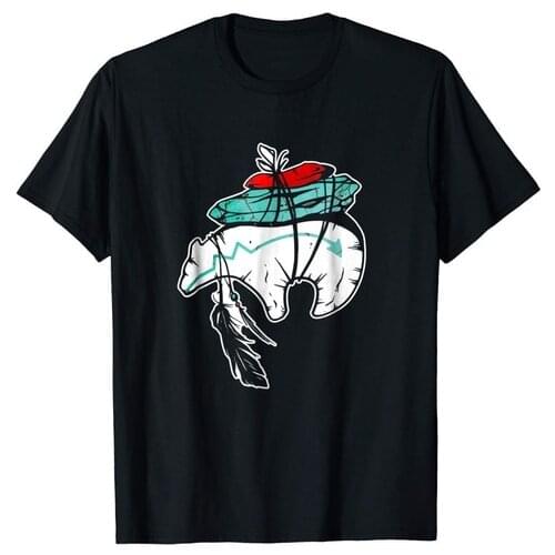 Zuni Fetish Bear with Turquoise and Coral Offering Short Sleeve T-Shirt
