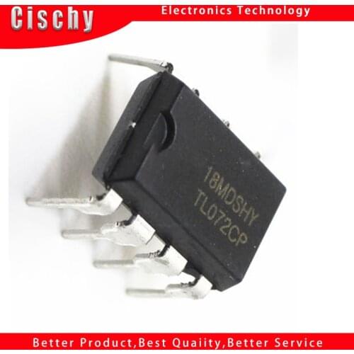 10pcs/lot TL072CN TL072 TL072C TL072CP DIP-8 = NJM072D 072D new original In Stock