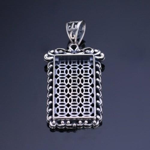 15*30mm 925 STERLING SILVER women Semi Mount Bases Blanks base blank pendant charm Setting wedding jewelry findings diy A2180