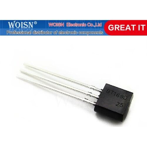 20pcs/lot BT169D BT169 TO-92 Triacs Thyristor SCR 400V 9A 3-Pin SPT new original In Stock