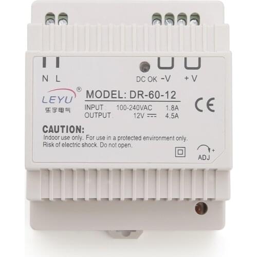 24vdc 230vac din rail power supply for led/telecom site DR-60-24 single output 2.5A 60w switching power supply