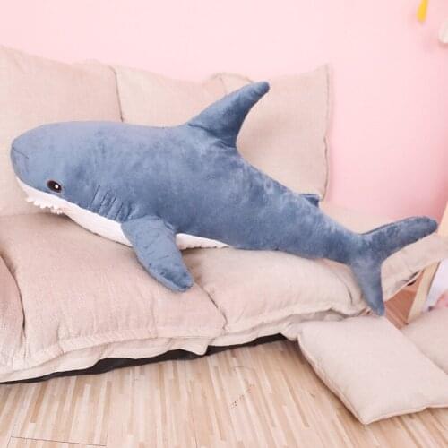 60/80/100cm Bite Shark Plush Toy Big Size Funny Soft Pillow Appease Cushion Gift For Children