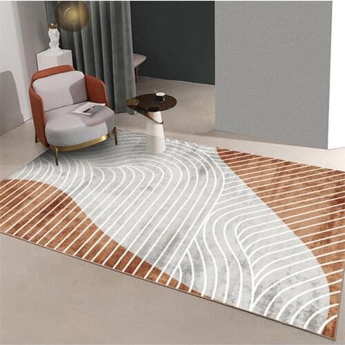 Line Abstract Art Carpet Living Room Home Soft Carpet Bedroom Sofa Coffee Table Floor Mat Nordic Minimalist Bedside Area Carpet