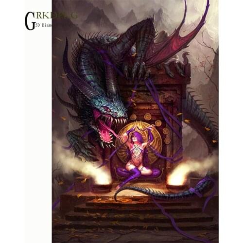 5d DIY Diamond Painting Cartoon dragon Full square Diamond Embroidery Cross Stitch Rhinestone Mosaic unfinished home decoration