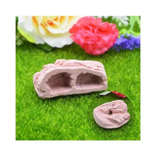 Twin hole Concrete Ecological ant nest Gypsum rockery pet ant castle landscaping workshop for ant laying egg or food storage