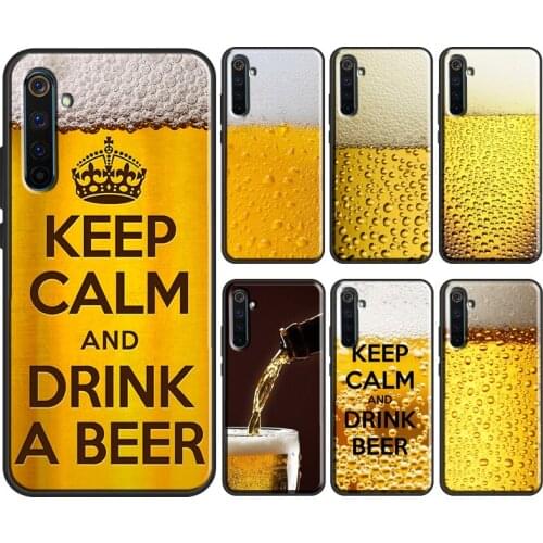 Keep calm drink bear wine Pattern For OnePlus 9 Pro 8 7T 8T Nord Case For OPPO Realme 8 Pro X2 6 7 Pro GT Neo C3 C21 Cover