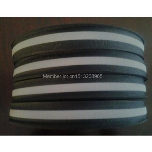 CSR - 100yards black Reflective ribbon reflective lattice/wholesale price to sell 5*1.5 cm width