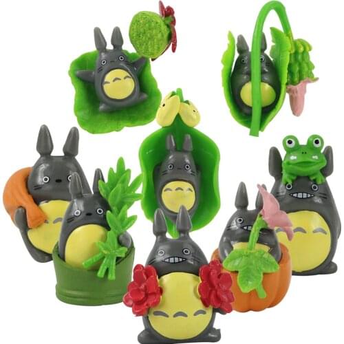 8pcs/set 4cm My neighbor Totoro Mini Decoration Doll PVC Model Figure Toys