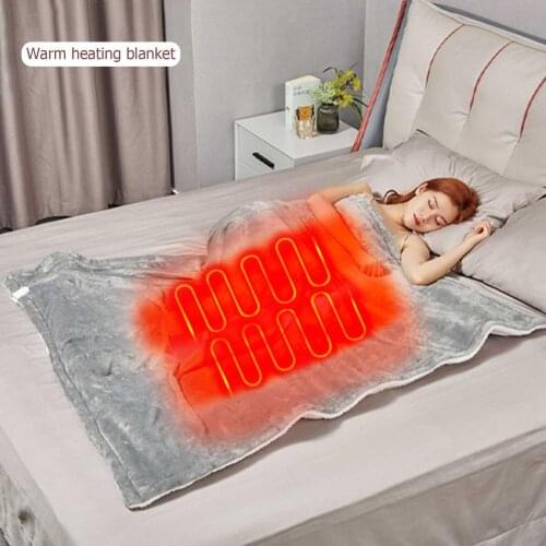 Electric Blanket Thicker Heater Double Body Warmer 152x127cm Heated Blanket Thermostat Electric Heating Blanket 3Speed Carpet US