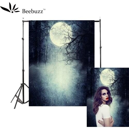 Beebuzz photo backdrop halloween new product sliver moonlight vampire werewolf background take pictures of halloween parties