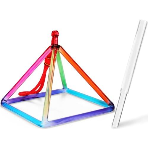 Crystal Material Singing Pyramid Percussion Instruments Yoga Meditation Relaxation Tool