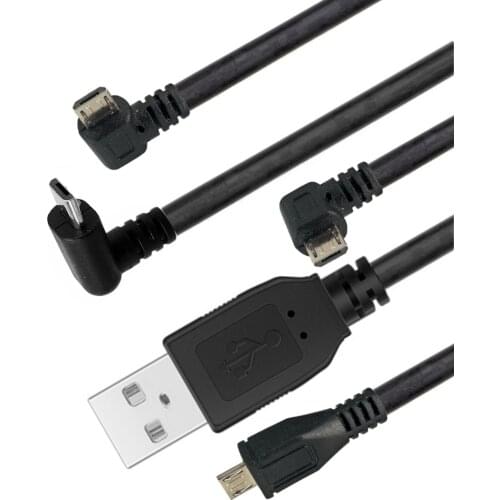 Up & Down & Links & Right angled 90 degree USB Micro USB connector on USB male data cable 25cm 50cm for Tablet 5ft 1m