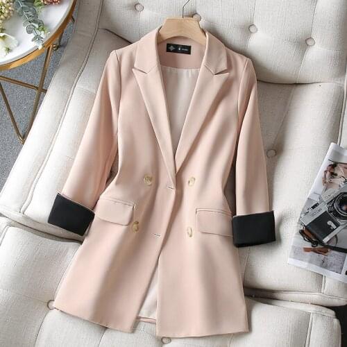 Korean autumn sports jacket womens oversized clothing Plaid sports jacket office womens jacket spring oversized clothing