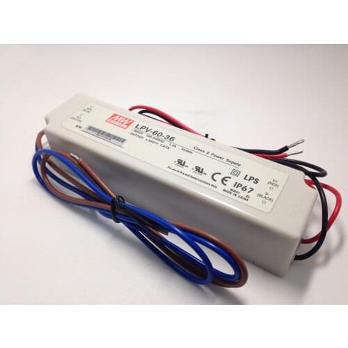 LPV-60 60W Genuine 5V 12V 15V 24V 36V 48V MeanWell Mean Well MW Single Output Switching Power Supply