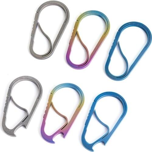 Multi-function titanium alloy keychain tool bottle opener hardness high quality light does not rust