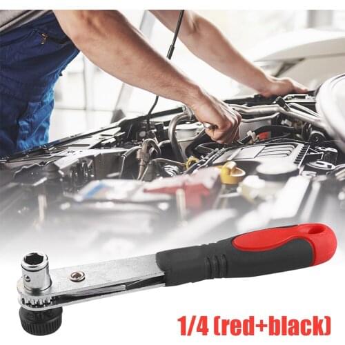 Bike Socket Wrench Kit Tool Double-Headed Ratchet Wrench Screwdriver Handle for Pilot Bits Hex Socket Wrench