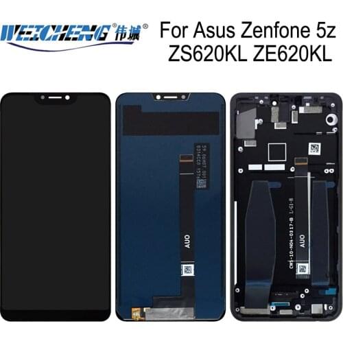 6.2''For Asus Zenfone 5z ZS620KL LCD Display+Touch For Zenfone 5 ZE620KL LCD Screen With Frame Digitizer Spare Parts+Tools