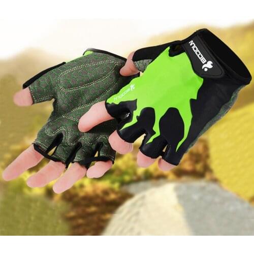 Summer Motorcycle Gloves Breathable Anti Slip Fingerless Gloves Bike Motocross Gloves Shock Absorption Motorcycle Accessories